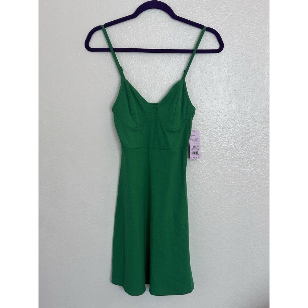 Wild Fable Women’s Ribbed Bustier Dress Size XS Green NWT